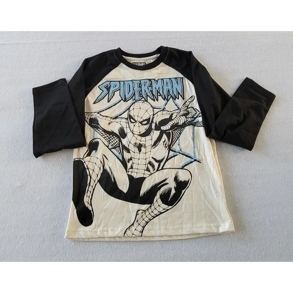 Marvel Toddler Boys Long Sleeve T-Shirt NWT‎ Size M(10-12) Spider-Man Multicolor
